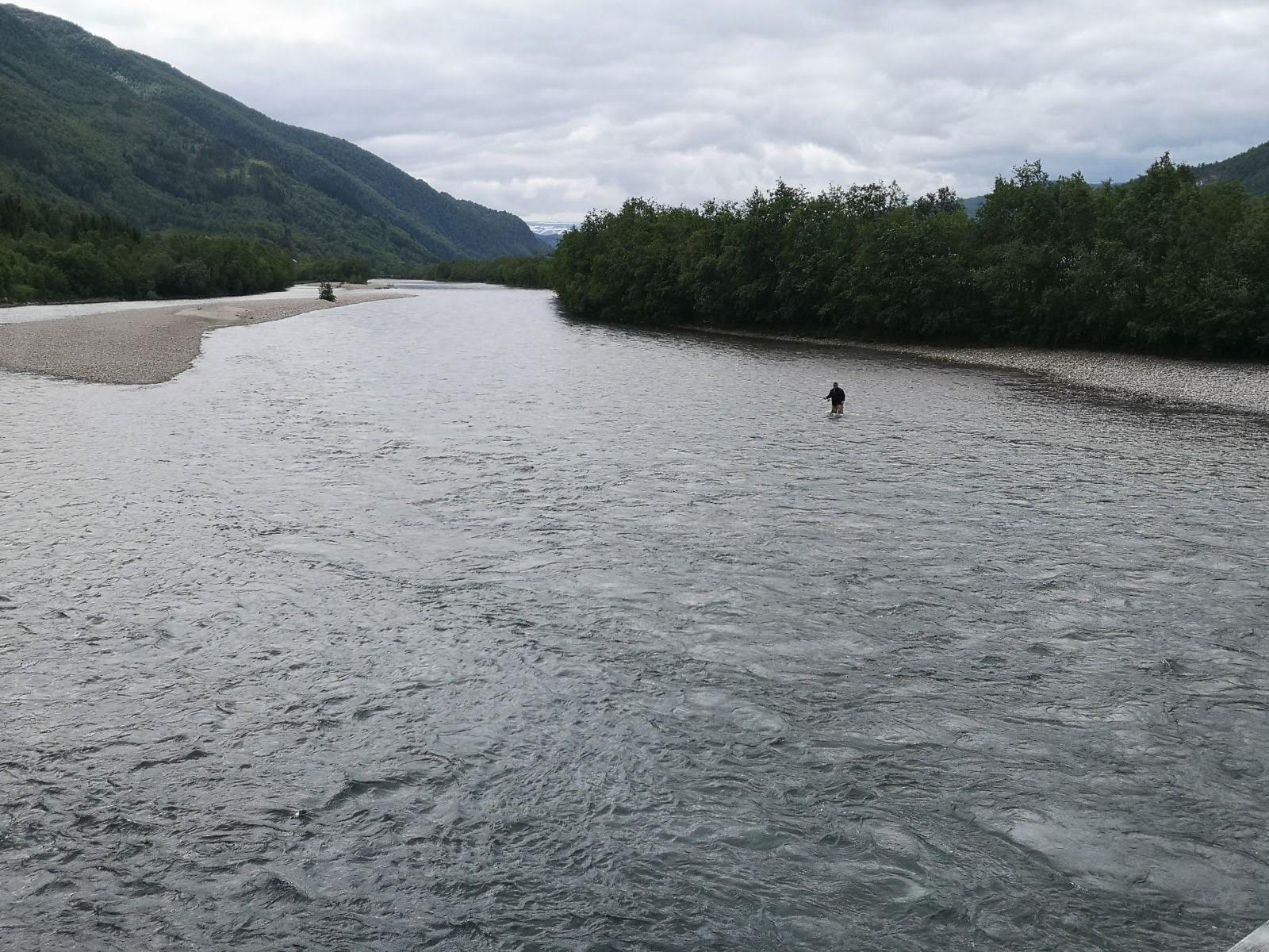 Foto av fluefisker i vadebukse